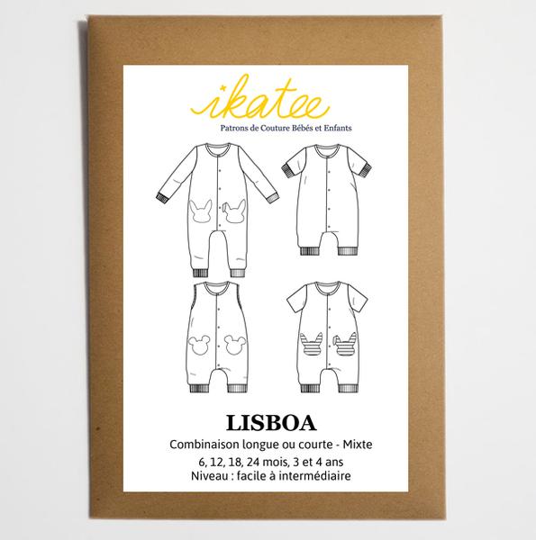 Patron combinaison pyjama bébé LISBOA pochette – ikatee