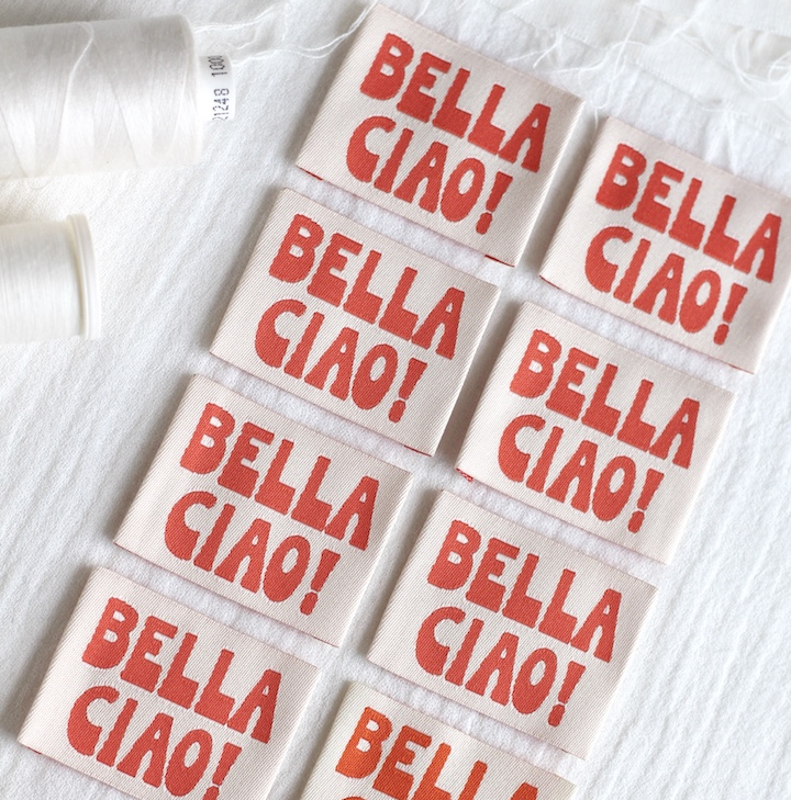 Etiquettes tissées - Bella ciao