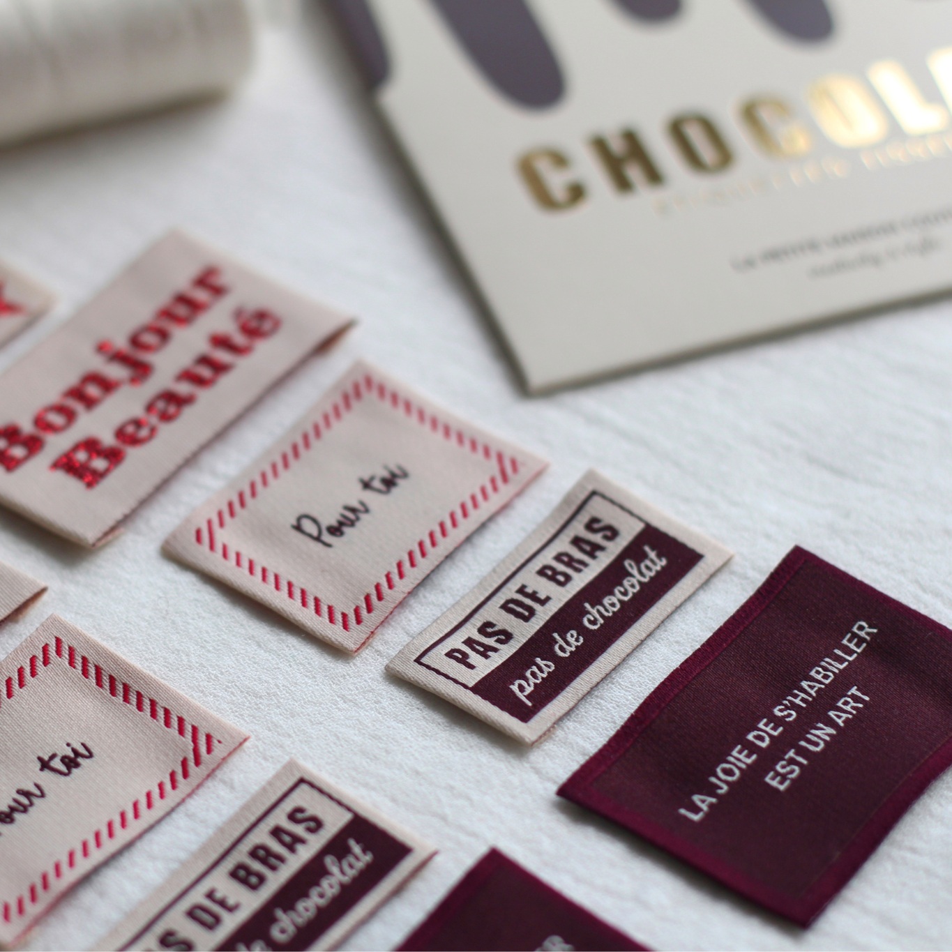 Etiquettes tissées - Chocolat