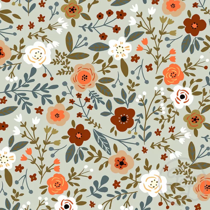 tissu french terry - Mordern roses