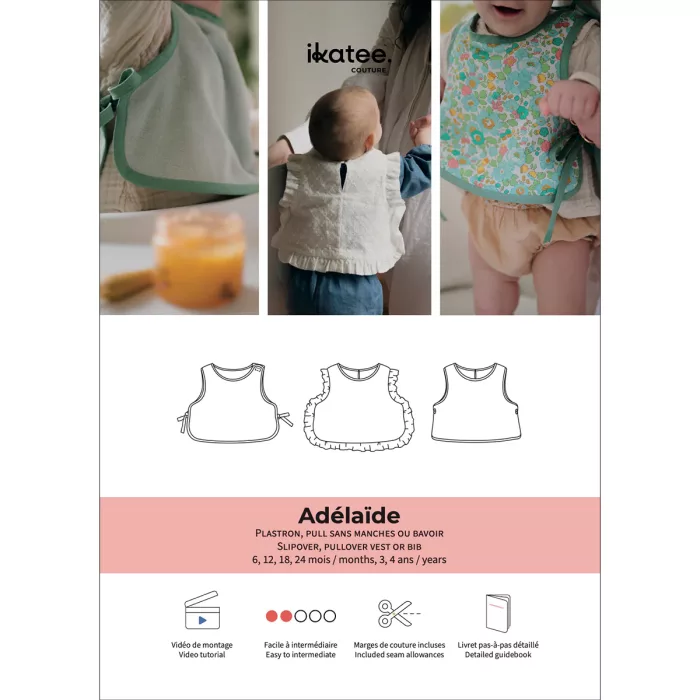 Patron bavoir bébé- Adélaïde