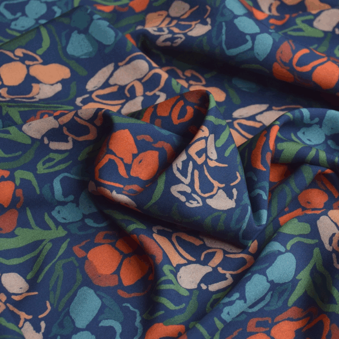 Tissu viscose - Roseraie midnight – Image 2