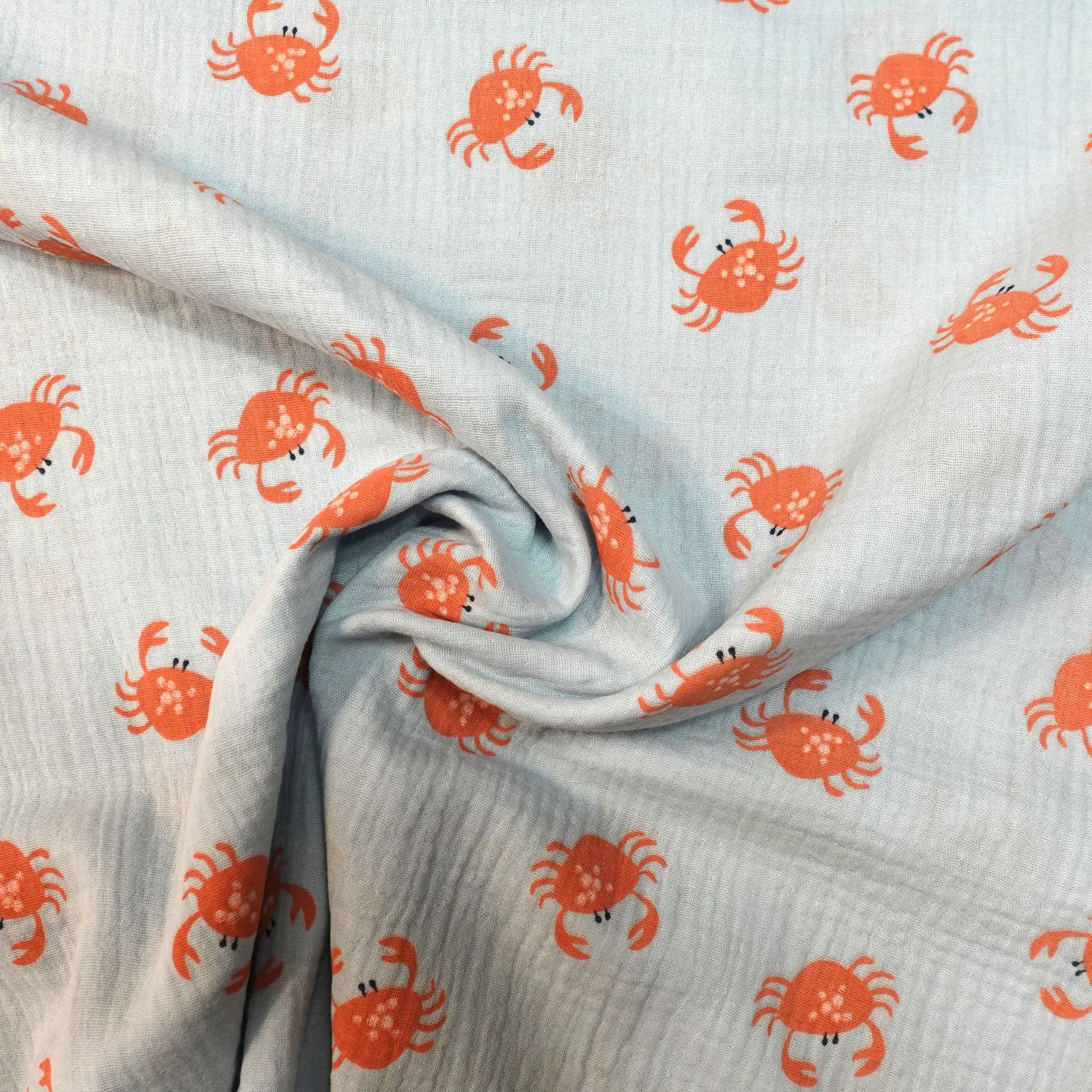 tissu double gaze - Petits crabes