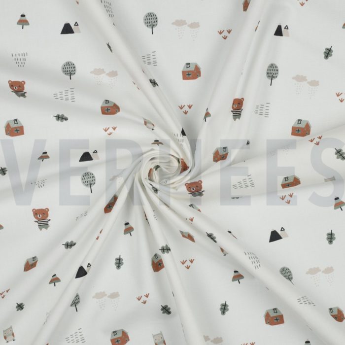 tissu popeline coton bio GOTS - Sweet bears