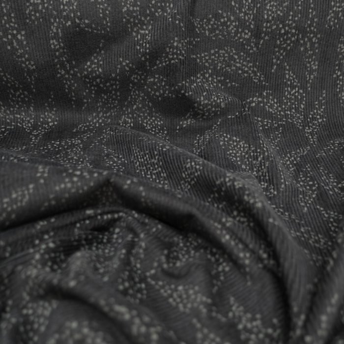 Tissu velours - Feuillage
