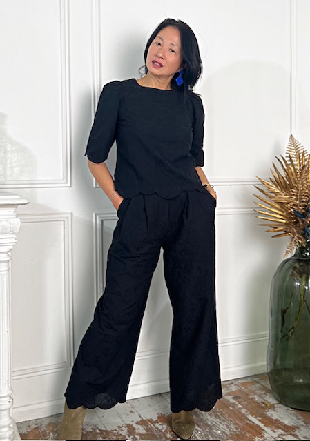 tissu broderie anglaise - Luna – Image 3