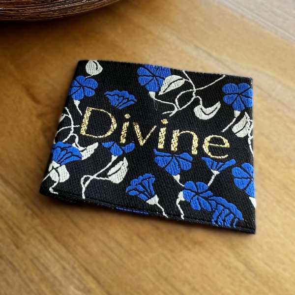 Etiquettes tissées - Divine bleuet