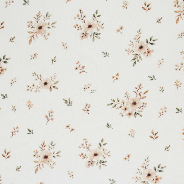 tissu jersey - Pointelle fleurettes